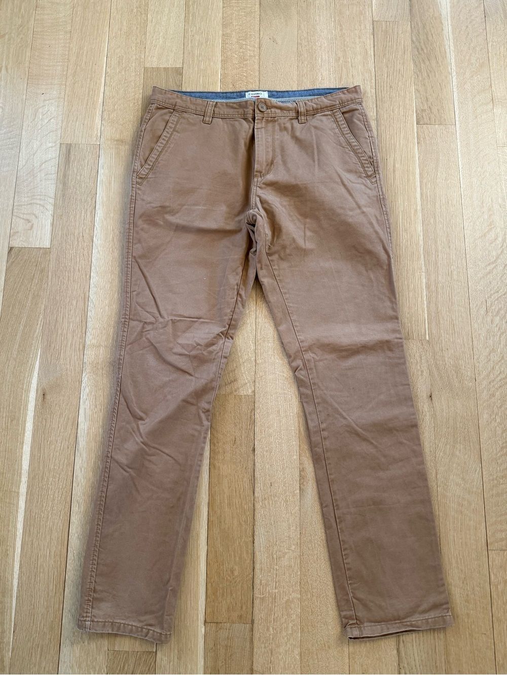 Astr Men's Camel Slim Chino Pants